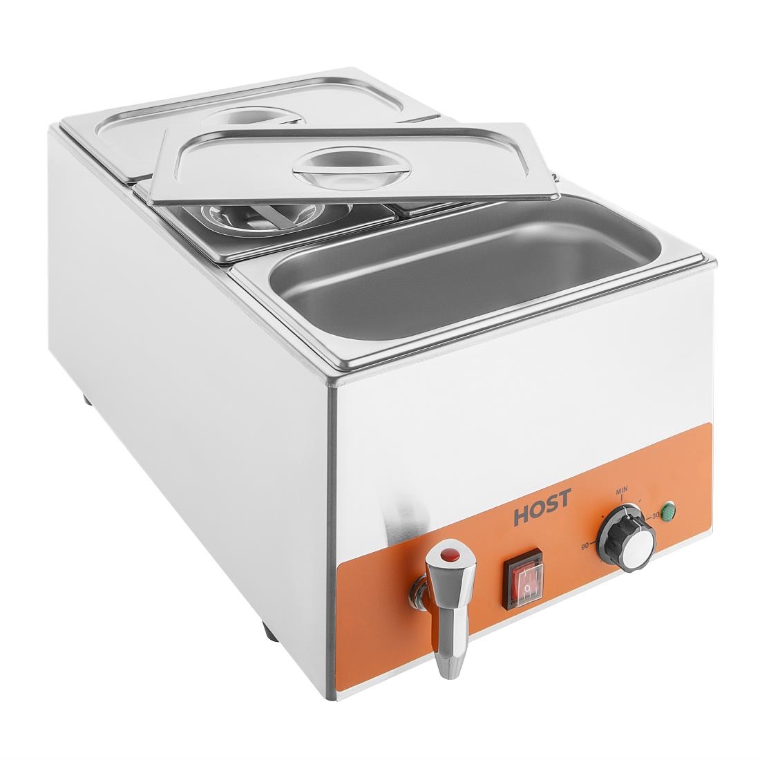 HOST Bain Marie with Drain Tap and GN Pans
