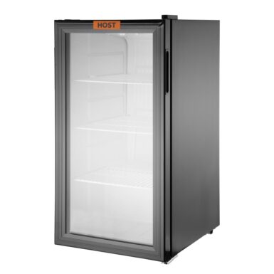 HOST Slimline Display Fridge Black 88L