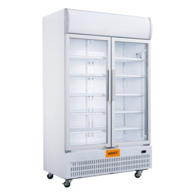HOST Double Door Display Cooler with Light Box 950L